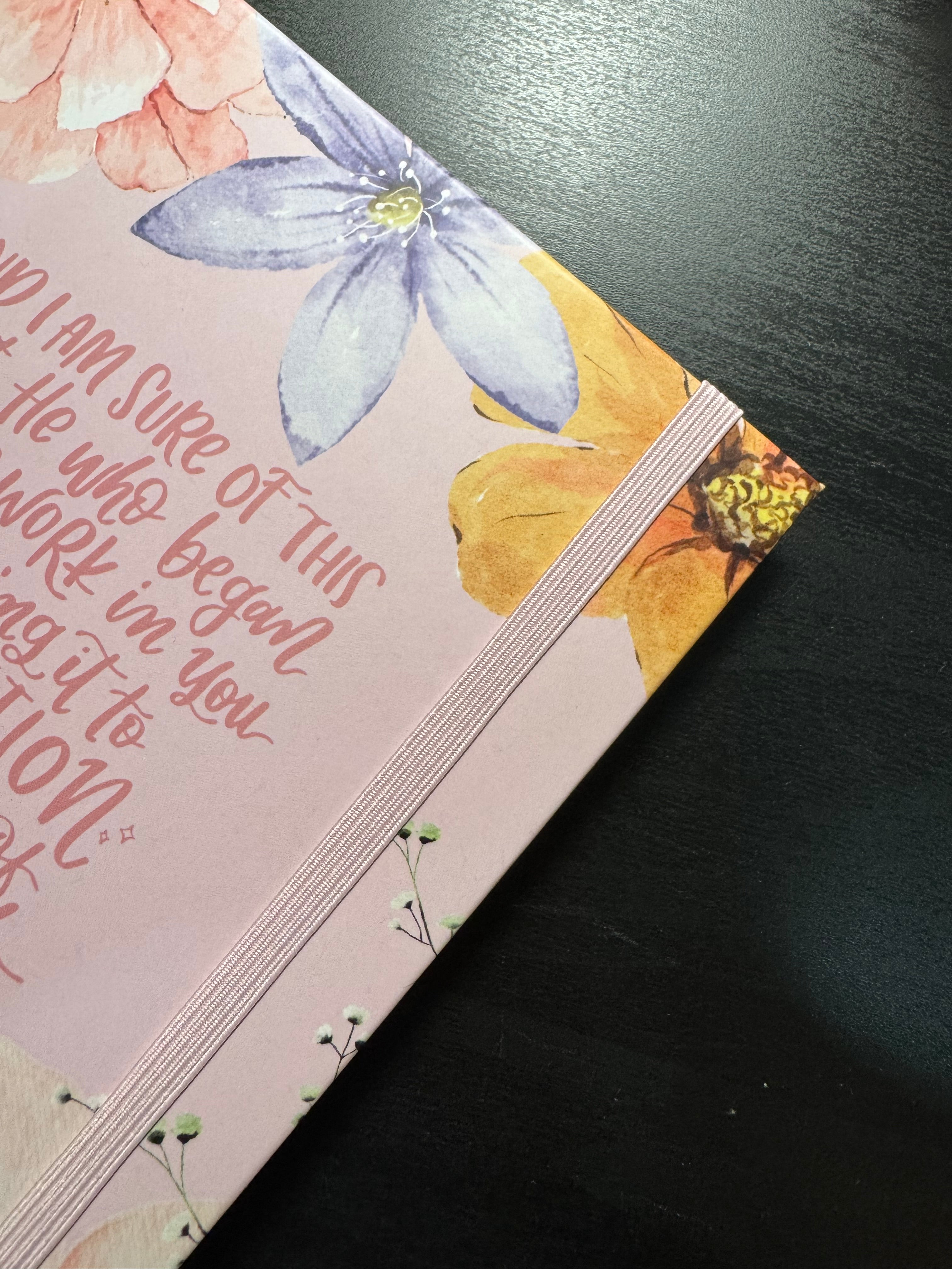 Pink Garden Hardcover Journal