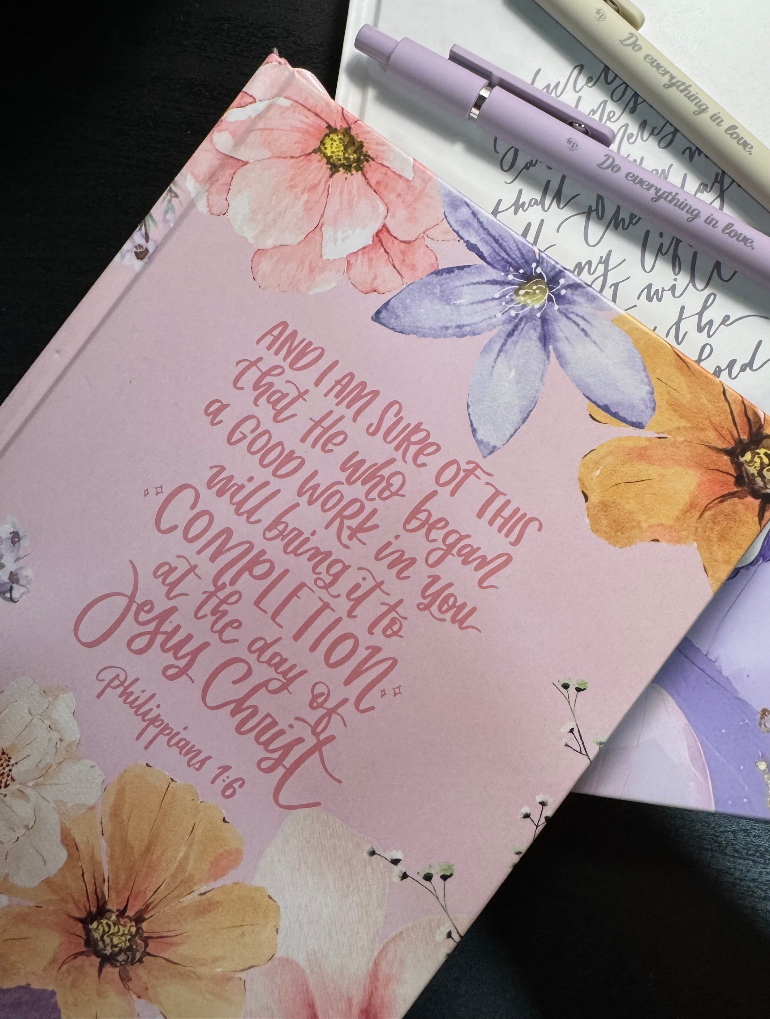 Pink Garden Hardcover Journal