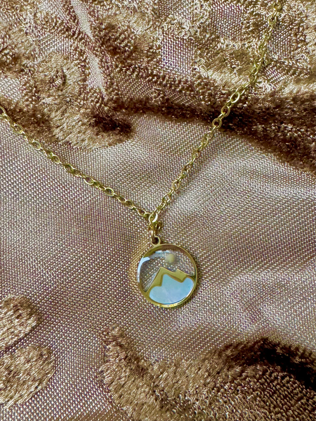 Mustard Seed Mountain Necklace – Gold-Plated Christian Jewelry