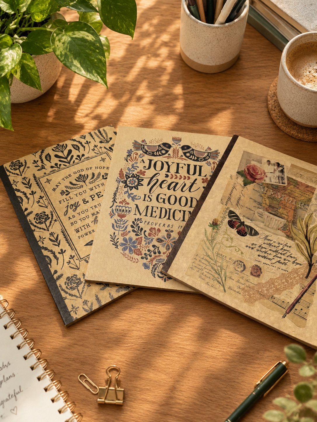 Soft Cover Bible Verse Notebook by Papemelroti