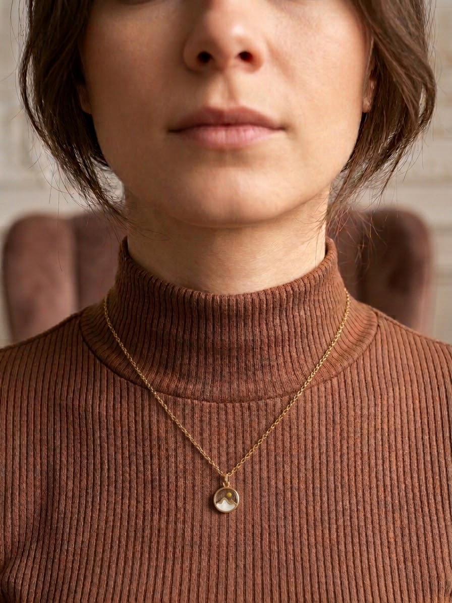 Mustard Seed Mountain Necklace – Gold-Plated Christian Jewelry