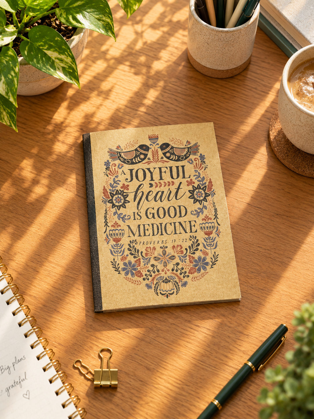Soft Cover Bible Verse Notebook by Papemelroti