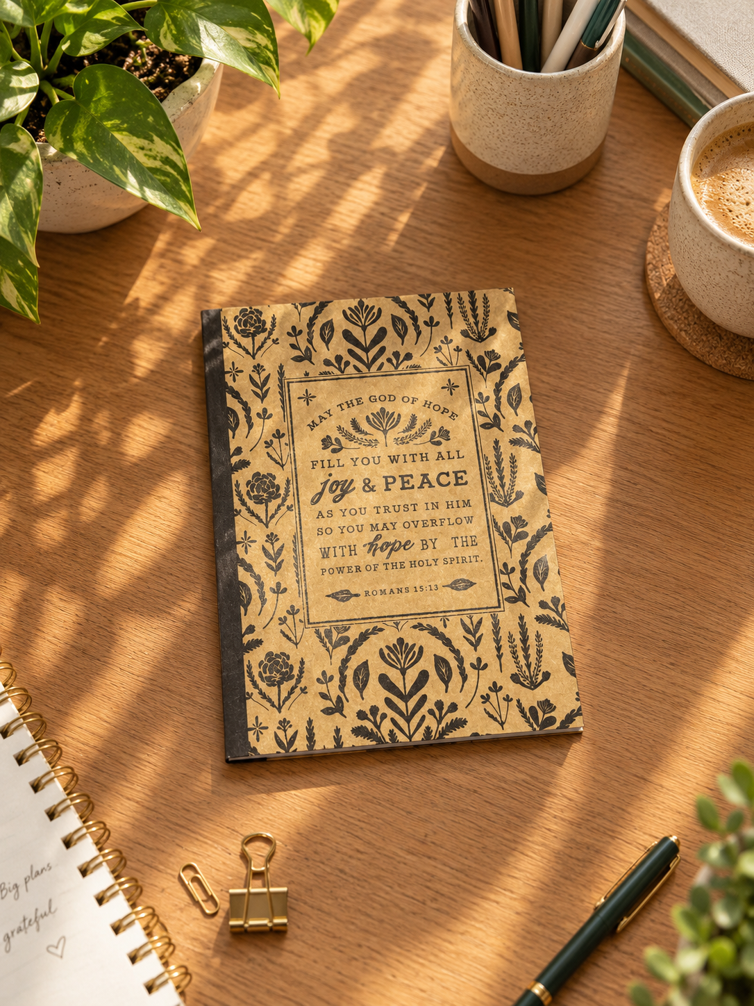 Soft Cover Bible Verse Notebook by Papemelroti